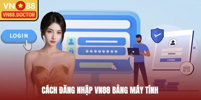 Cách đăng nhập VN88 bằng máy tính
