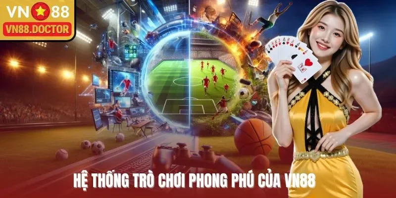 Hệ thống trò chơi phong phú của VN88  